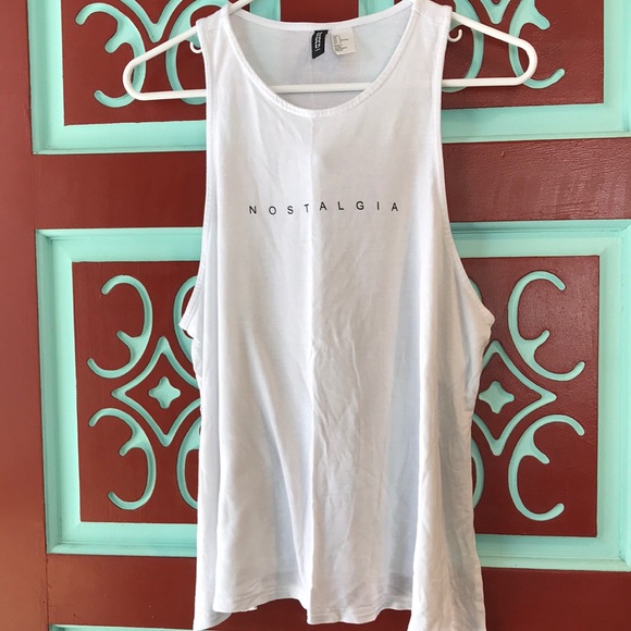 H&M Tops - Nostalgia High Neck Tank Top . Slits up sides Sz L